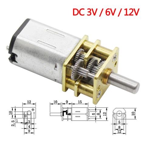 N Micro Metal Reduction Gear Motor Dc V V V Rpm For Car