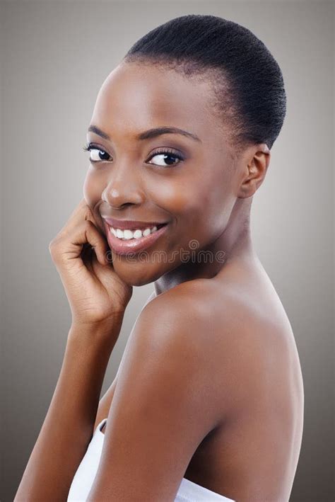 Beauty Comes Naturally To Herportrait Of A Beautiful African American Woman Touching Her Skin