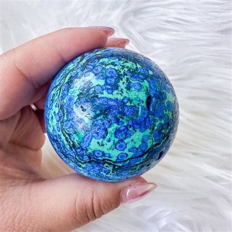 Rare Azurite With Malachite Sphere - Etsy