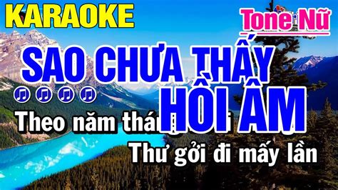 Karaoke Sao Chưa Thấy Hồi Âm Tone Nữ Nhạc Sống Karaoke Công Trình