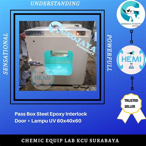 Jual Pass Box Steel Epoxy Interlock Door Lampu UV 60x40x60 Shopee