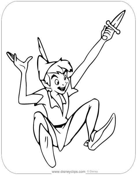 Printable Peter Pan Coloring Pages Disneyclips