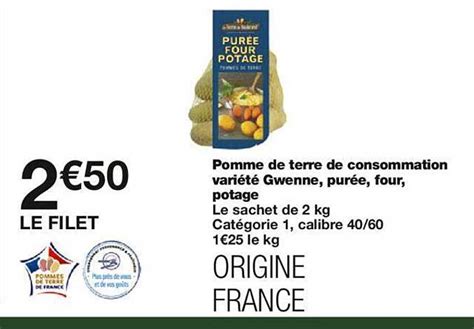 Promo Pomme De Terre De Consommation Vari T Gwenne Pur E Four