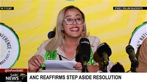 Anc Reaffirms The Step Aside Resolution Calls For Tighter Measures To Fight Social Ills Youtube