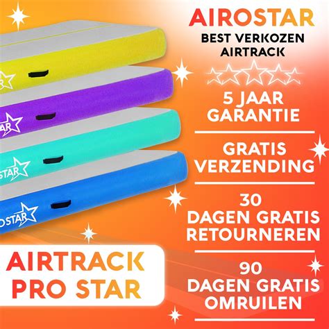 AirTrack PRO STAR By AirTrack Factory 20CM Paars 6 Meter 6x1x0 2M