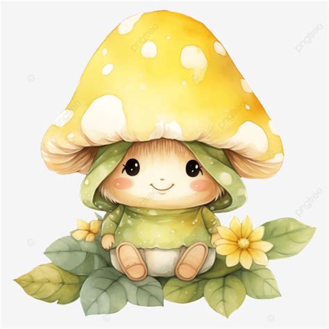 Cute Mushroom Gnome Illustration Ai Generated Ai Generated Mushrooms