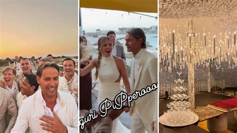 Il Matrimonio Di Pippo Inzaghi Tra Brindisi Balli E Calciatori Le Foto