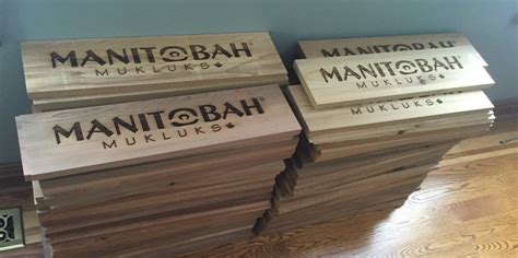 Wooden signs cut and engraved with a laser