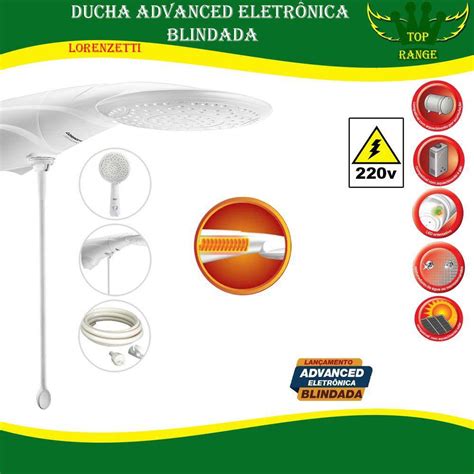 Ducha Advanced Eletronica Blindada V W Lorenzetti Casas Bahia