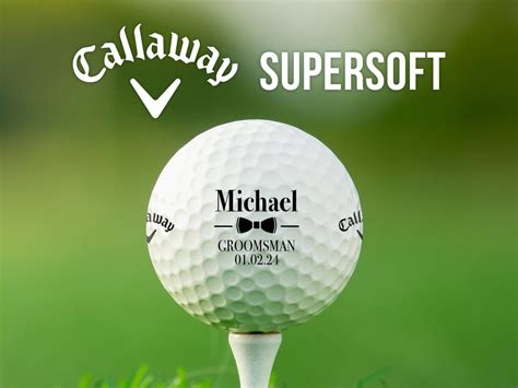 Personalized Custom Name Golf Balls Callaway Supersoft Wedding Bow Tie ...