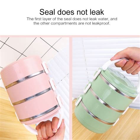 WG STACKABLE THERMAL LUNCH BOX STAINLESS STEEL HOT FOOD BENTO PORTABLE HOME INSULATED MEAL BOX