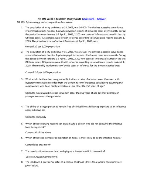 Nr Population Health Epidemiology Statistical Principles Week