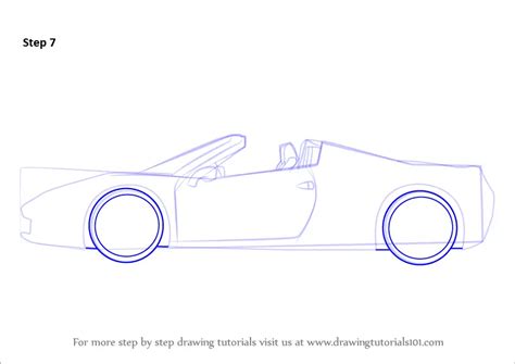 Learn How to Draw a Ferrari (Sports Cars) Step by Step : Drawing Tutorials