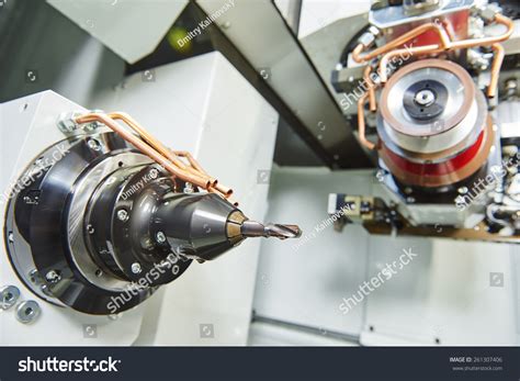 Industrial Tool Cutting Installed Machining Center Stock Photo ...