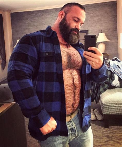 Pin By Gv 2597 On Plaid⚣ Beefy Men Bearded Men Muscle Men