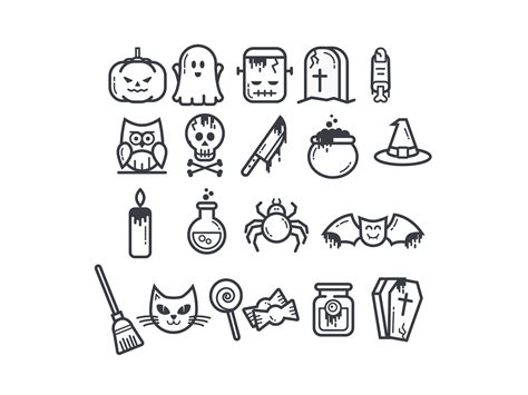 Outline Halloween Icon Set Artofit