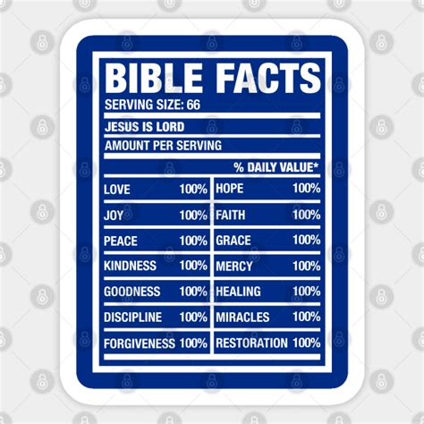 BIBLE FACTS - Bible - Sticker | TeePublic