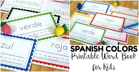 Los Colores! Printable Spanish Color Words Book - Look! We're Learning!