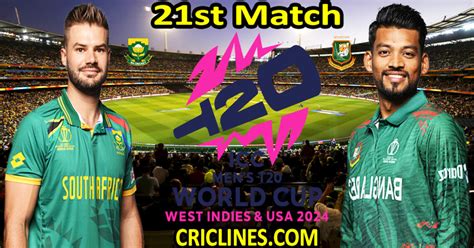 Today Match Prediction SA Vs BAN Dream11 ICC T20 World Cup 2024 21st