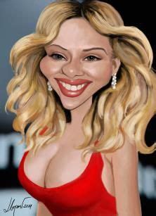 Eugeni Llopart Caricatura Scarlett Johansson Celebrity Caricatures