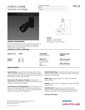 Fillable Online Lightingproducts Philips Cv Cv Tr