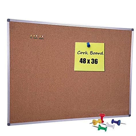 Dexboard Large Cork Board X Inch With Satin Finished Aluminum