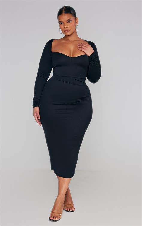 Black Dress With Sleeves Plus Size