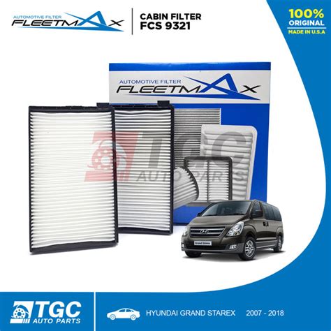 Fleetmax Cabin Filter Aircon Cleaner For HYUNDAI GRAND STAREX 2007