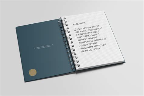 Open Spiral Notebook Mockup - Mockup World