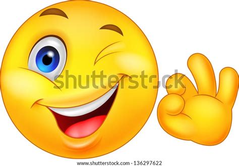 Smiley Emoticon Ok Sign Stock Vector (Royalty Free) 136297622 ...