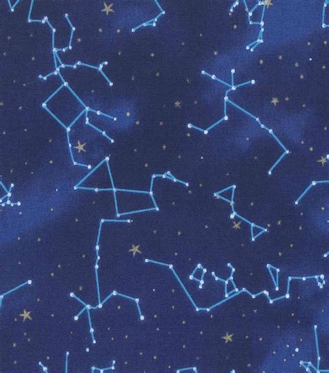 Novelty Cotton Fabric Metallic Star Constellations Joann Star