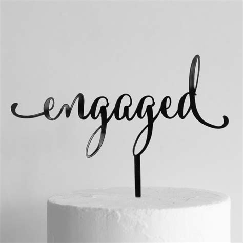 Engaged Cake Topper Sandra Dillon Design