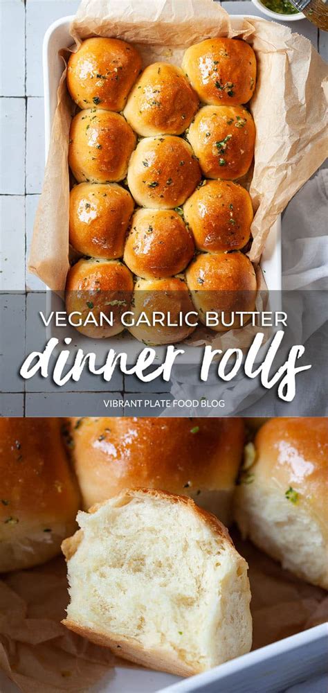 Vegan Garlic Butter Dinner Rolls Vibrant Plate