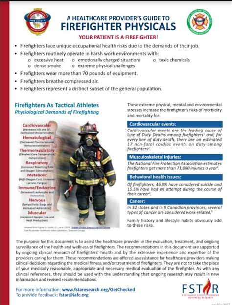 Iafc Releases Guide For Firefighter Physicals Firefighter News