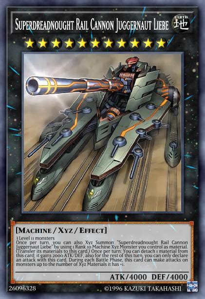 Superdreadnought Rail Cannon Juggernaut Liebe Yu Gi Oh Tcg Ygo Cards