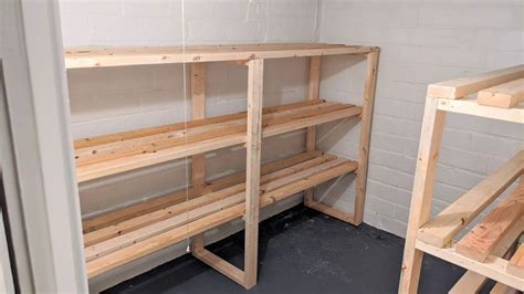 Custom Shelving Using 2x4s Basement Storage Shelves Diy Storage Shelves Shelves