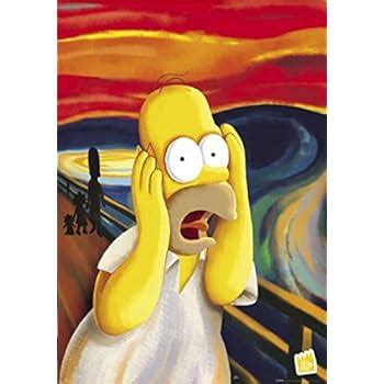 Amazon De Poster Homer Simpson Der Schrei Von Edward Munch Gr E