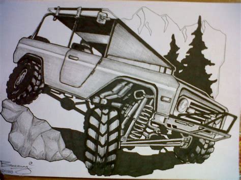 Bronco! | Car drawings, Art, Character