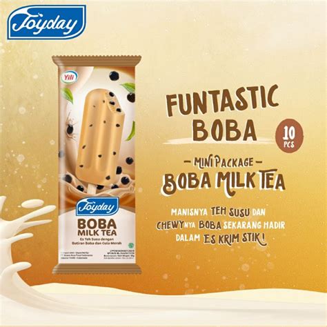 Jual Joyday Ice Cream Mini Package Boba Milk Tea Es Krim Joyday