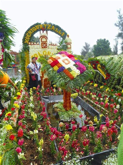 The canals of Xochimilco (near Mexico City) are where flowers are grown ...