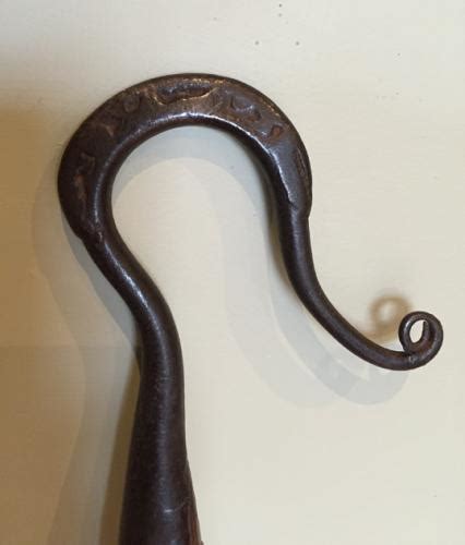 Antique Shepherd’s Crook with decorated bac