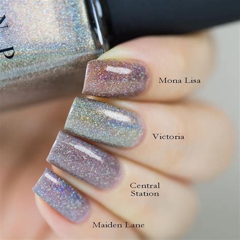 Ilnp Holo Nail Polishs 4 Of Their Colors Side By Side Holographic