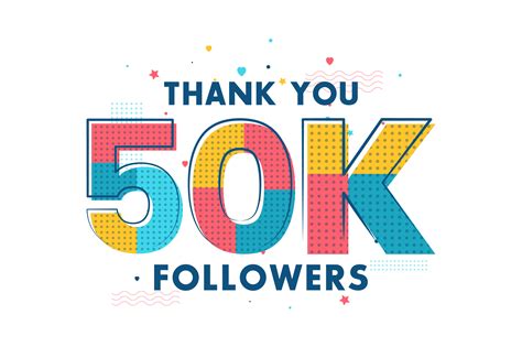 Thank You 50k Followers Celebration Graphic By Stockia · Creative Fabrica