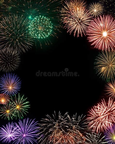 Fireworks Border Stock Photo Image Of Colourful Pyrotechnics 21946558