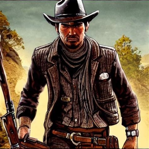 another image from the RDR3 protagonist from the ai on the image he ...