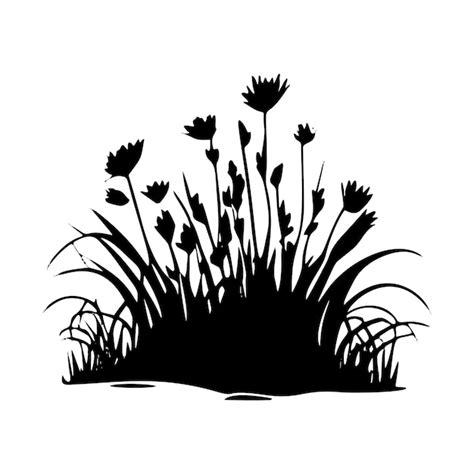 Premium Vector Grass Nature S Silhouette Botanical Vector Illustration