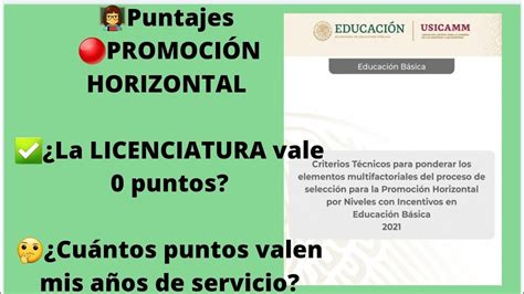 Conoce Criterios Para Puntajes De La Promoci N Horizontal Usicamm