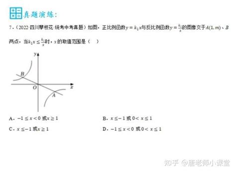 中考数学反比例函数和一次函数的综合，重点考点题型讲与练，收藏 知乎