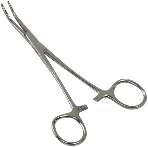 5 12 Kelly Forceps Curved Tips Locking Clamp Hemostats Stainless Steel Box Lock Clamping Tip