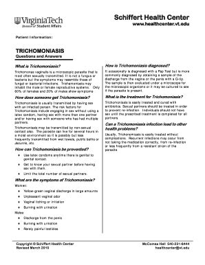 Fillable Online How Is Trichomoniasis Diagnosed Fax Email Print Pdffiller